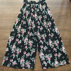 Vintage Palazzo Pleated Pants floral print size S
